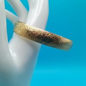 Vintage Signed Monet Gold Plated Hinged Bracelet, Classic Bangle, 6.5 Inches